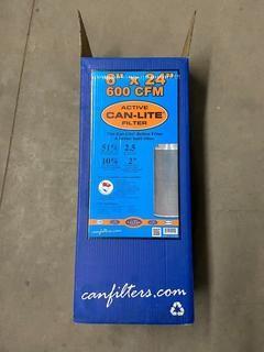 Lot of (2) 6 x 24" 600 CFM Can-Lite Filters.