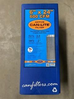 Lot of (2) 6 x 24" 600 CFM Can-Lite Filters.