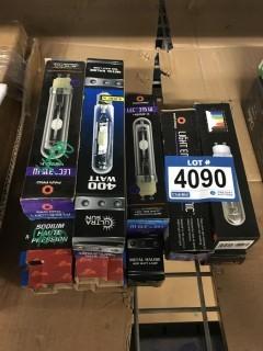 Lot of (12) Assorted Grow Lamps.