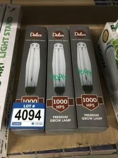 Lot of (6) Delux 1000HPS Premium Grow Lamps.