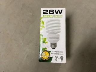 Lot of (7) 26W Compact Fluorescent Grow Bulbs.