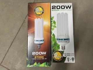Lot of (2) 200W Compact Fluorescent Grow Bulbs.