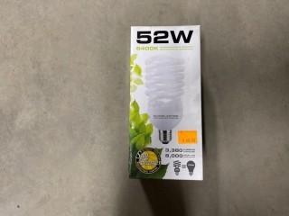 Lot of (5) 52W Compact Fluorescent Grow Bulbs.