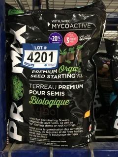 Lot of (4) 9L ProMix Organic Seed Starting Mix.