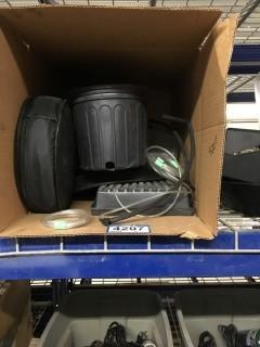 Box of Miscellaneous Pots, Drying Racks, Airline Hose, Etc.