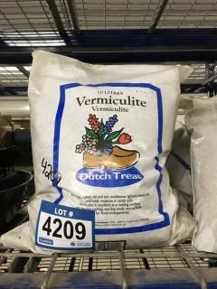 Lot of (6) 10L Bags of Dutch Treat Vermiculite.