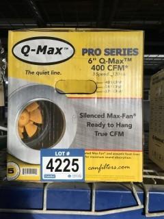 Q-Max Pro Series 6" 3 Speed Fan, 400 CFM.