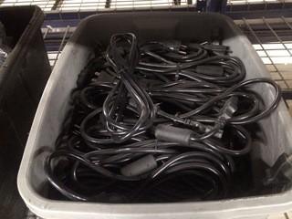 Box of Assorted Power Cords.