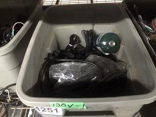 Box of Assorted Power Cords.