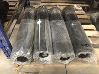 Lot of (4) HydroTek 100' Rolls of Poly, 34 vgs.