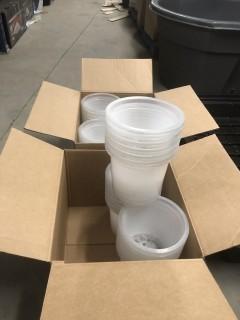 Lot of (2) Boxes of Approximately (24) 1 Gallon Plastic Pots.