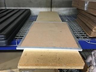 Lot of (2) Pressboards 5'x15" & (1) Cork Board.