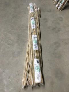 Lot of (5) 25 Count 6' Bamboo Stakes.