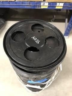 Lot of Assorted Buckets & Lids.