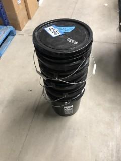 Lot of Assorted Buckets & Lids.