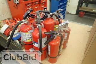 Lot of 9 Asst. ABC Fire Extinguishers.