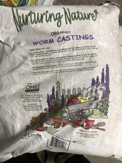 Lot of (2) 20L Bags of Organic Worm Castings.