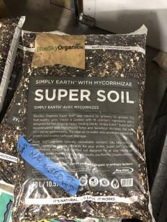 Lot of (3) 40L BlueSky Organics Super Soil.