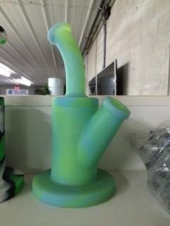 Silicone Bong, Blue/Green.