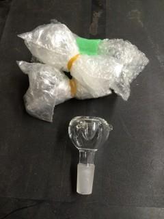 Lot of (4) Glass Bong Bowls.