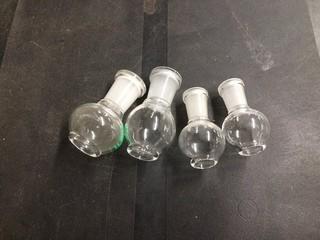 Lot of (4) Concentrate Glass Domes.