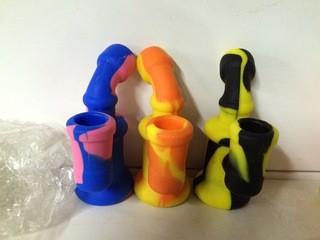 Lot of (3) Mini Silicone Bongs.