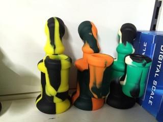 Lot of (3) Mini Silicone Bongs.