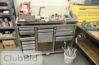 Roll-Away 15-Drawer Tool Cabinet and Contents. 