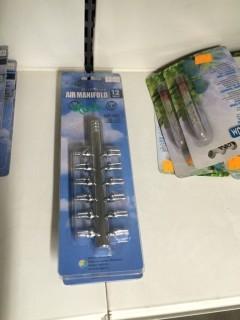 Lot of (2) EcoPlus Chrome 12 Valve Air Manifold.