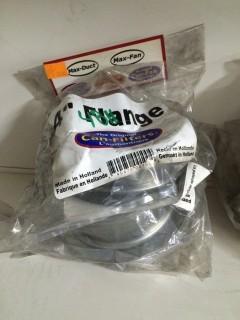 Lot of (3) Can-Filter 4" Metal Flanges.