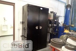 Enclosed Steel Shop Cabinet and Contents. 