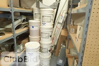 Lot of Approx. 17 Pails of Descalers, Neutral PH Cleaners, Dust Barrier Systems, etc. 