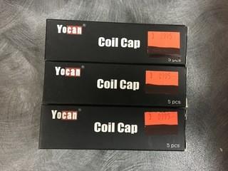 Lot of (3) Boxes of Yocan Coil Caps (5 per Box)