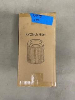 Lot of (2) 4 x 12 x 1.5" Filters.
