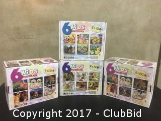 12 Assorted Kids Puzzles (24, 48 & 100 pc)