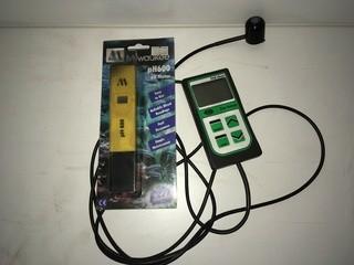 Lot of (1) Milwaukee PH600 PH Meter, & (1) SunSystems PAR Meter.