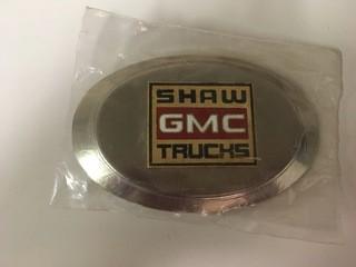 Shaw GMC Truck Belt Buckle.