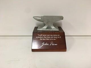 John Deere 150 Year Historic Anvil Miniature.