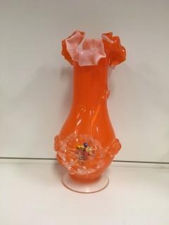 Orange Glass Vase.