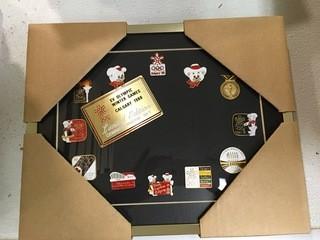 Calgary 1988 Framed Olympic Pin Set.