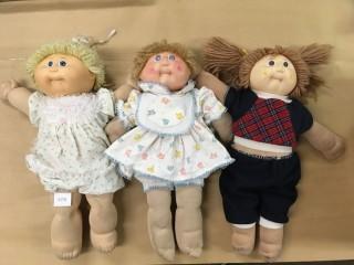 Lot of (3) Cabbage Patch Dolls.
