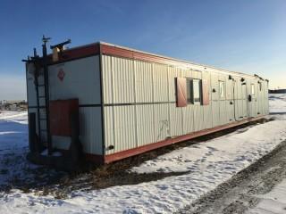 12'x60' Skid Mounted Office/Living Quarters Unit. *Damaged Roof at One End*