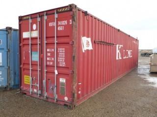 40ft High Cube Storage Container C/w Racking And Misc Supplies. SN KKFU7410263. *Note: Buyer Responsible For Load Out*