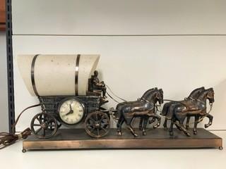 Horse & Wagon Clock/Lamp.