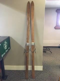 Wooden Cross Country Skis.