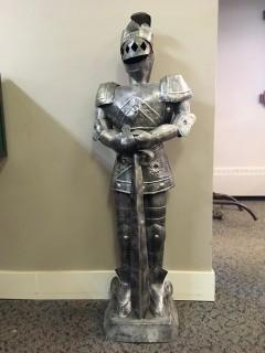 Tin Knight, Approximately 4' Tall.