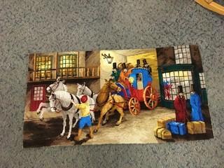 Horse & Carriage Floor Rug, 50.5" x 27".