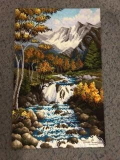 Mountain Scenery Floor Rug, 43" x 27".