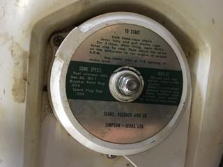 Sears Roebuck 1.2hp Air Cooled Outboard Boat Motor.