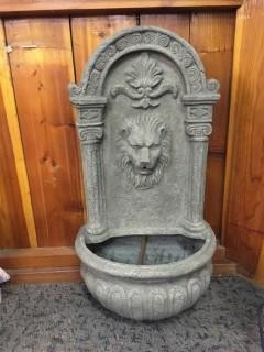 Resin Lion Head Fountain.